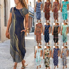 Ladies Summer Boho PRINT Maxi