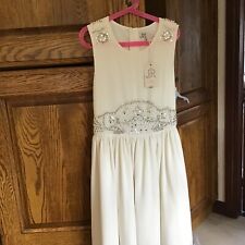 Girls ivory cream jewelled