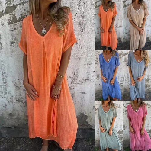 Womens neck linen - womens, cotton