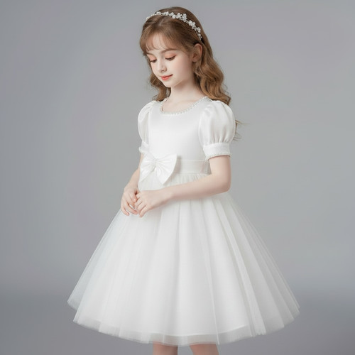 White flower girl wedding - white,